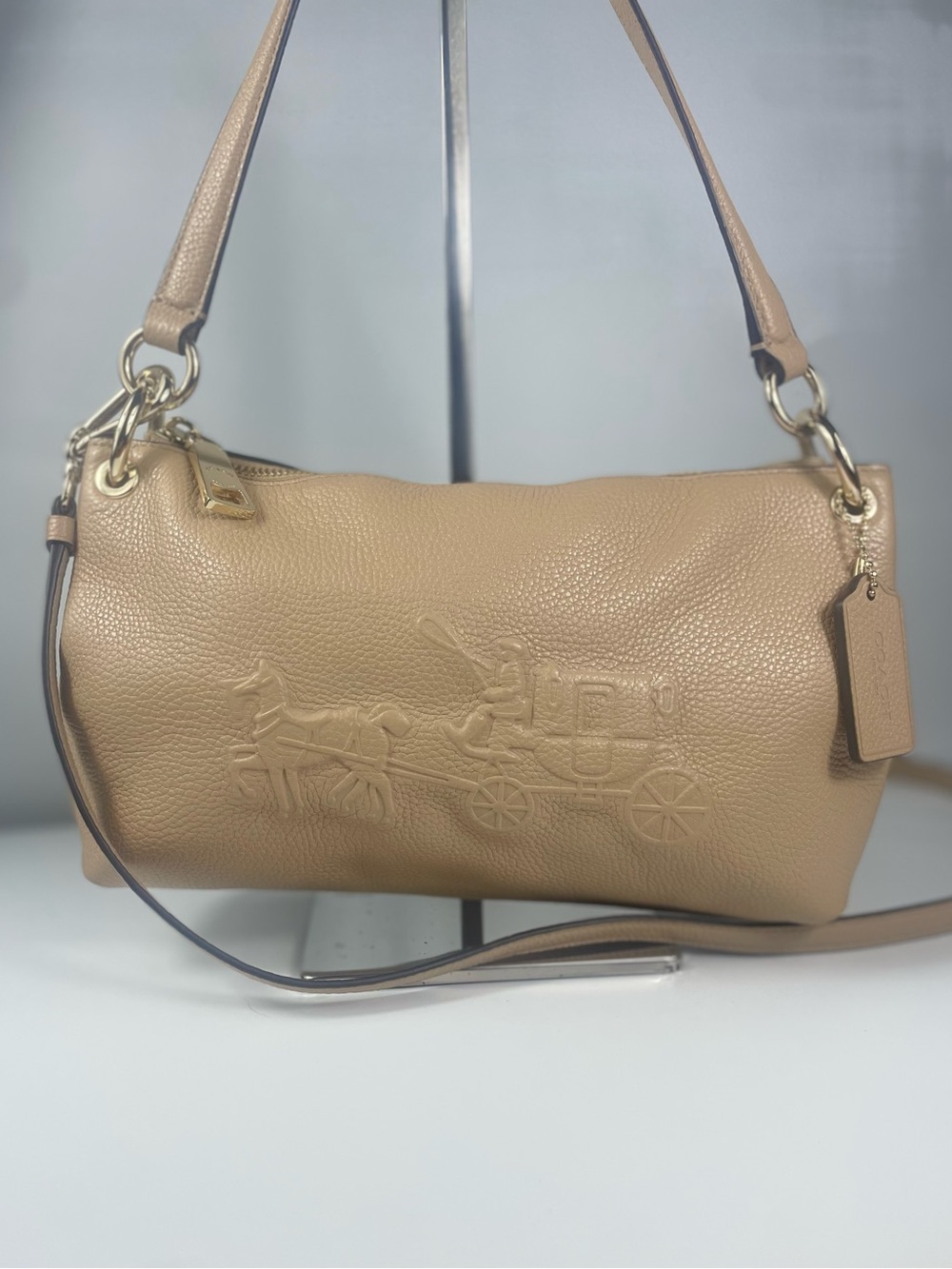 Coach Leather Charley Embossed Horse & Carriage Bag-COA